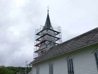 stillas prosjekt Saeboe kirke